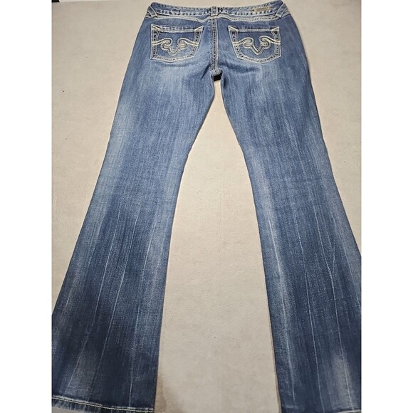 ReRock Express Jeans Womens 8 Boot Cut Flare Stretch Zipper 5 Pocket Y2K 32x32 - Picture 9 of 12